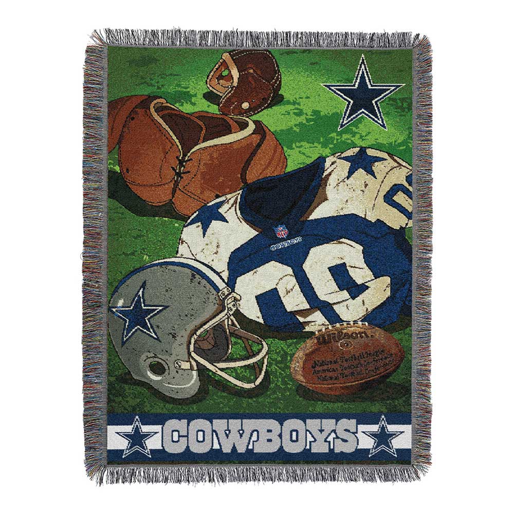 Top Huge Vintage Dallas Cowboys NFL Football Champions Throw Blanket 10’X6’