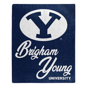 NCAA BYU Cougars Signature Raschel Throw Blanket 50x60 Inches