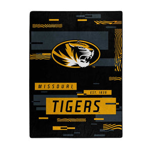NCAA Digitize Missouri Tigers Raschel Throw Blanket 60x80 Inches