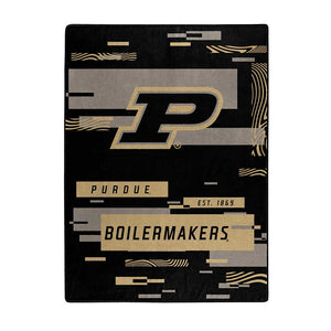 NCAA Digitize Purdue Boilermakers Raschel Throw Blanket 60x80 Inches