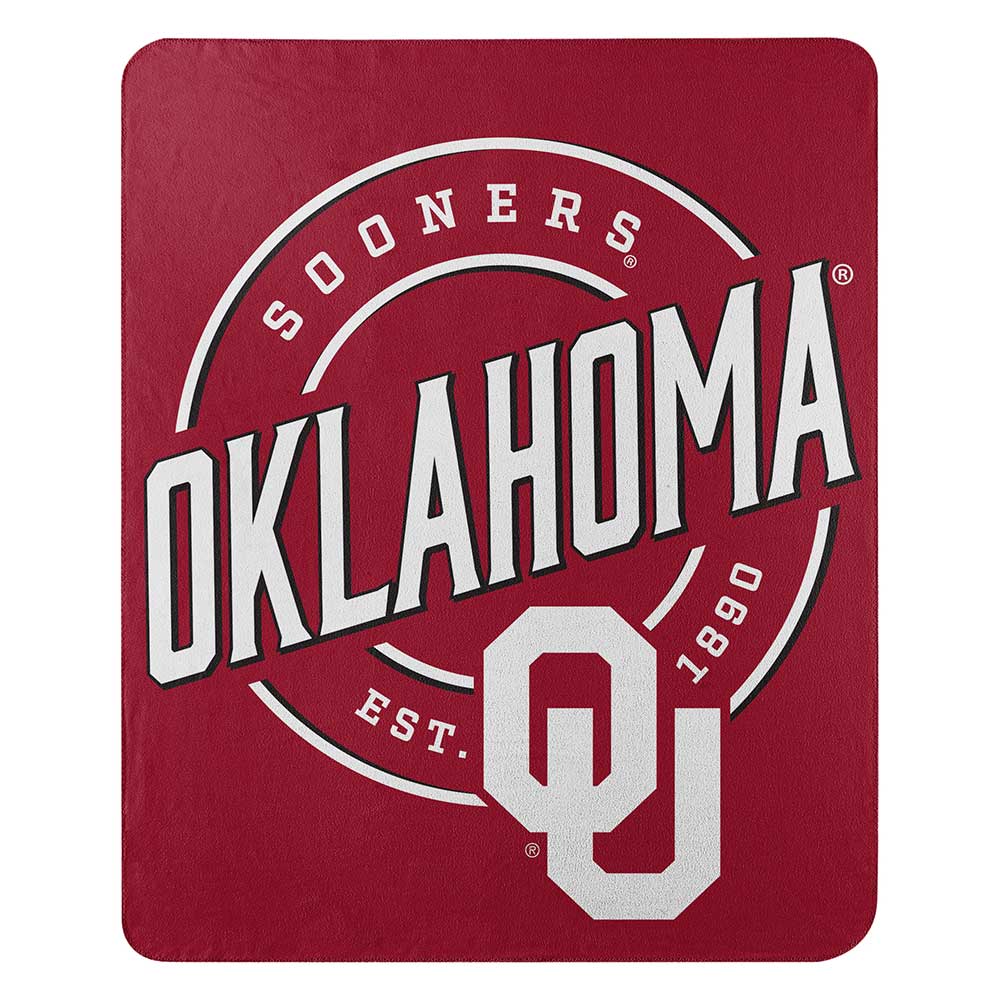 NCAA Oklahoma Sooners Campaign Fleece Throw Blanket 50x60 Inches