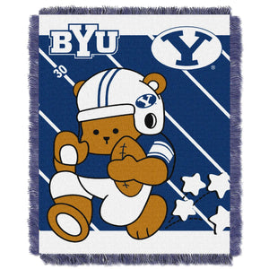 NCAA BYU Cougars Baby Woven Jacquard Throw Blanket 46x60 Inches