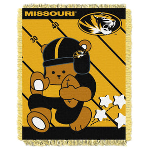 NCAA Missouri Tigers Baby Woven Jacquard Throw Blanket 46x60 Inches