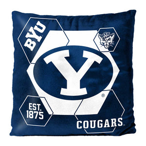 NCAA BYU Cougars Connector Velvet Reverse Pillow 16x16 Inches