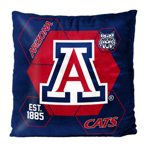 NCAA Arizona Wildcats Connector Velvet Reverse Pillow 16x16 Inches