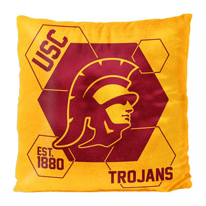 NCAA USC Trojans Connector Velvet Reverse Pillow 16x16 Inches