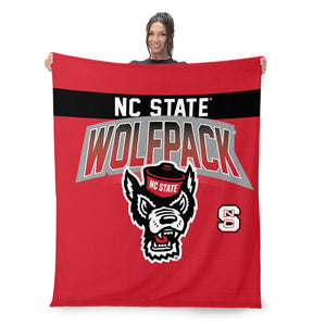 NC State Wolfpack Silk Touch Sherpa Throw Blanket 50x60 Inches