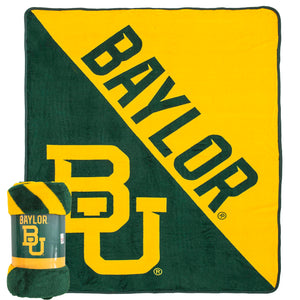 NCAA Baylor Bears Halftone Micro Raschel Throw Blanket 46x60 Inches