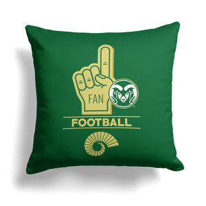 NCAA Colorado State Rams Number 1 Fan Throw Pillow 18x18