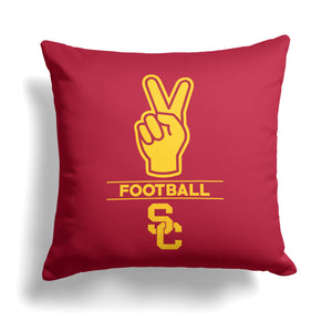 NCAA USC Trojans Number 1 Fan Throw Pillow 18x18