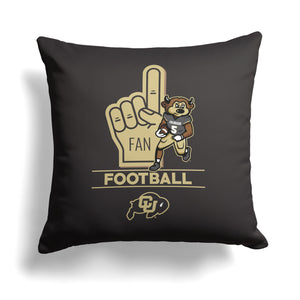 NCAA Colorado Buffaloes Number 1 Fan Throw Pillow 18x18