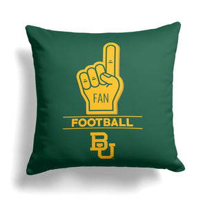 NCAA Baylor Bears Number 1 Fan Throw Pillow 18x18
