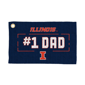 Illinois Illini #1 Dad Waffle Golf Towel