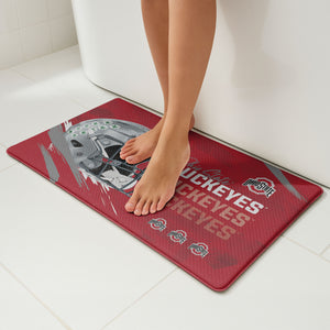 Ohio State Buckeyes NCAA Painted Embossed Floor Mat 18x30 inches