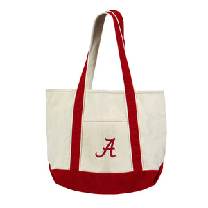 Alabama Crimson Tide NCAA Canvas Tote with Colored Strap