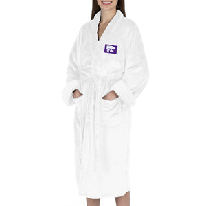 Kansas State Wildcats NCAA White Out Silk Touch Robe Small/Medium