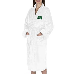 Colorado State Rams NCAA White Out Silk Touch Robe Small/Medium
