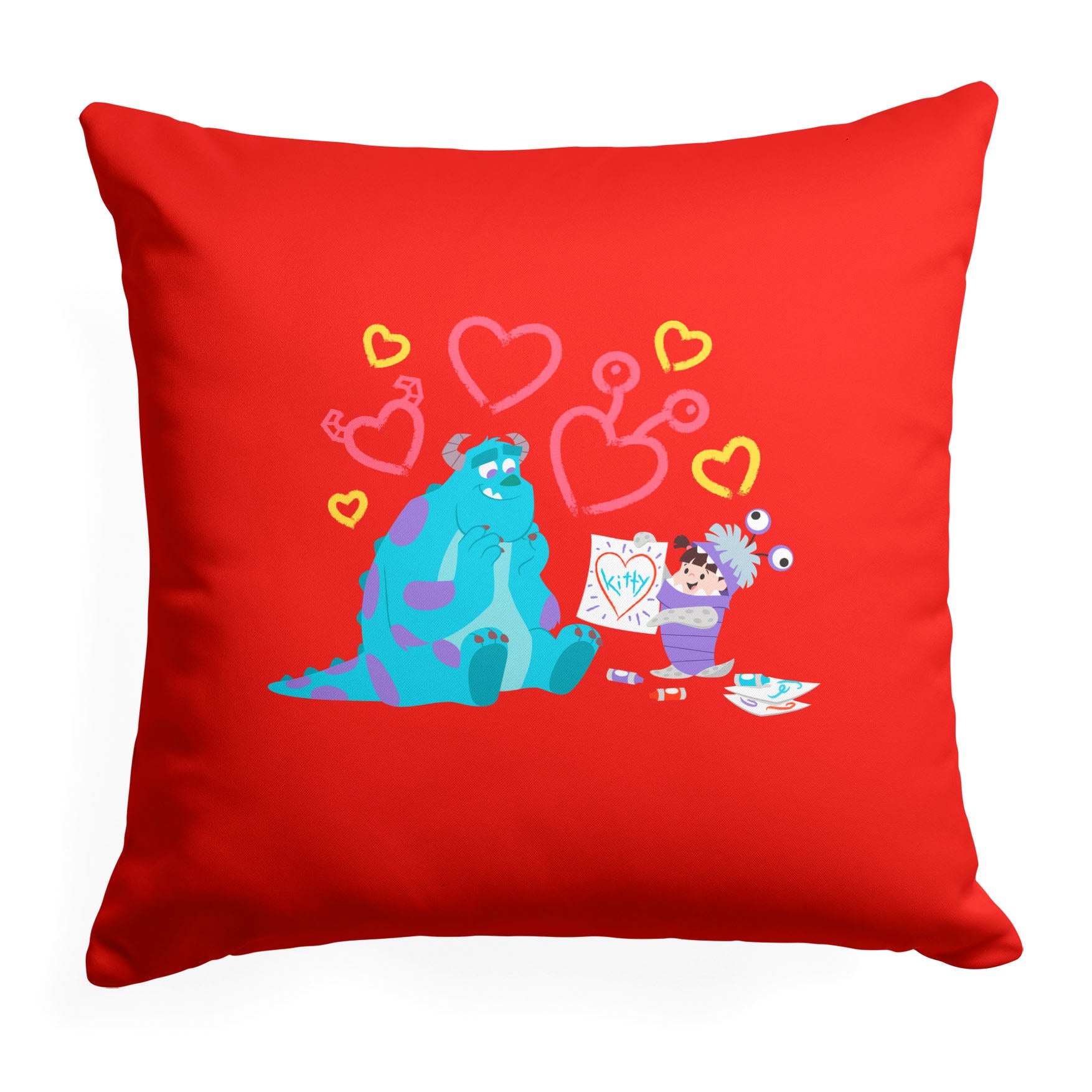 monsters inc pillow Disney Monsters Inc To Kitty Throw Pillow 18x18 Inches