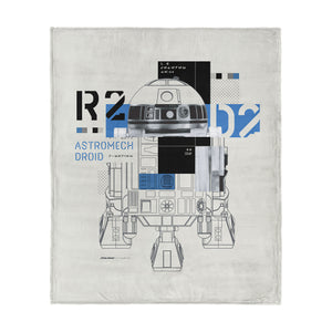 Star Wars Classic Astromech Droid Silk Touch Throw Blanket 40 x 50 inches