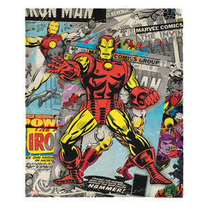 Marvel Iron Man Comic Silk Touch Throw Blanket 50×60 Inches