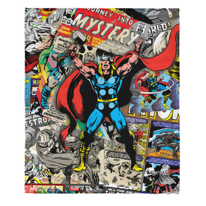 Marvel Thor Comic Silk Touch Throw Blanket 50×60 Inches