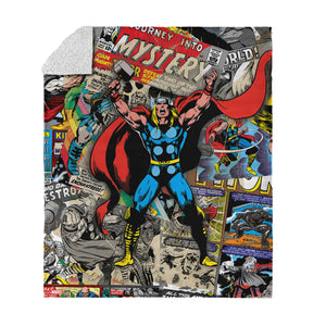 Marvel Thor Comic Silk Touch Sherpa Throw Blanket 50—60 Inches