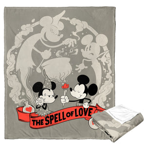 Disney Mickey Mouse Spell Of Love Silk Touch Throw Blanket 50x60 Inches