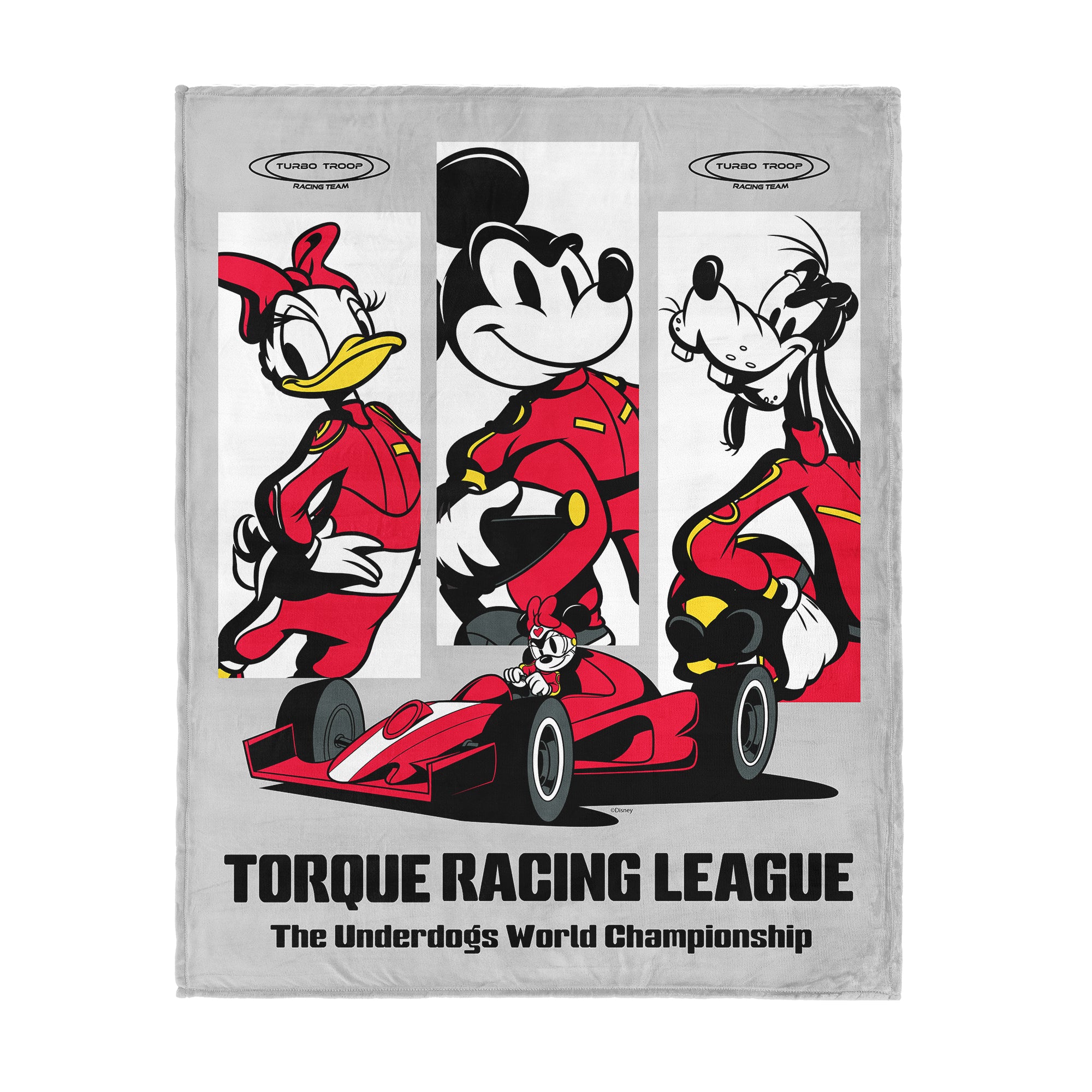Mickey and Friends Torque Racing League Silk Touch Throw Blanket 46x60