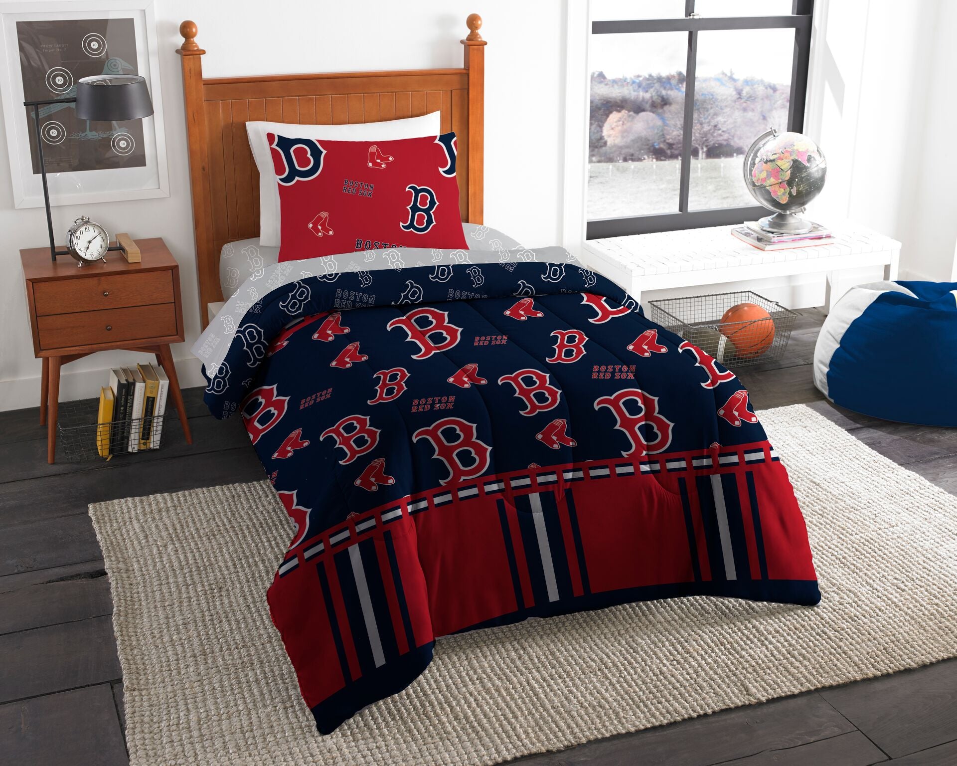 Boston Red sold Sox Potterbarn duvet cover