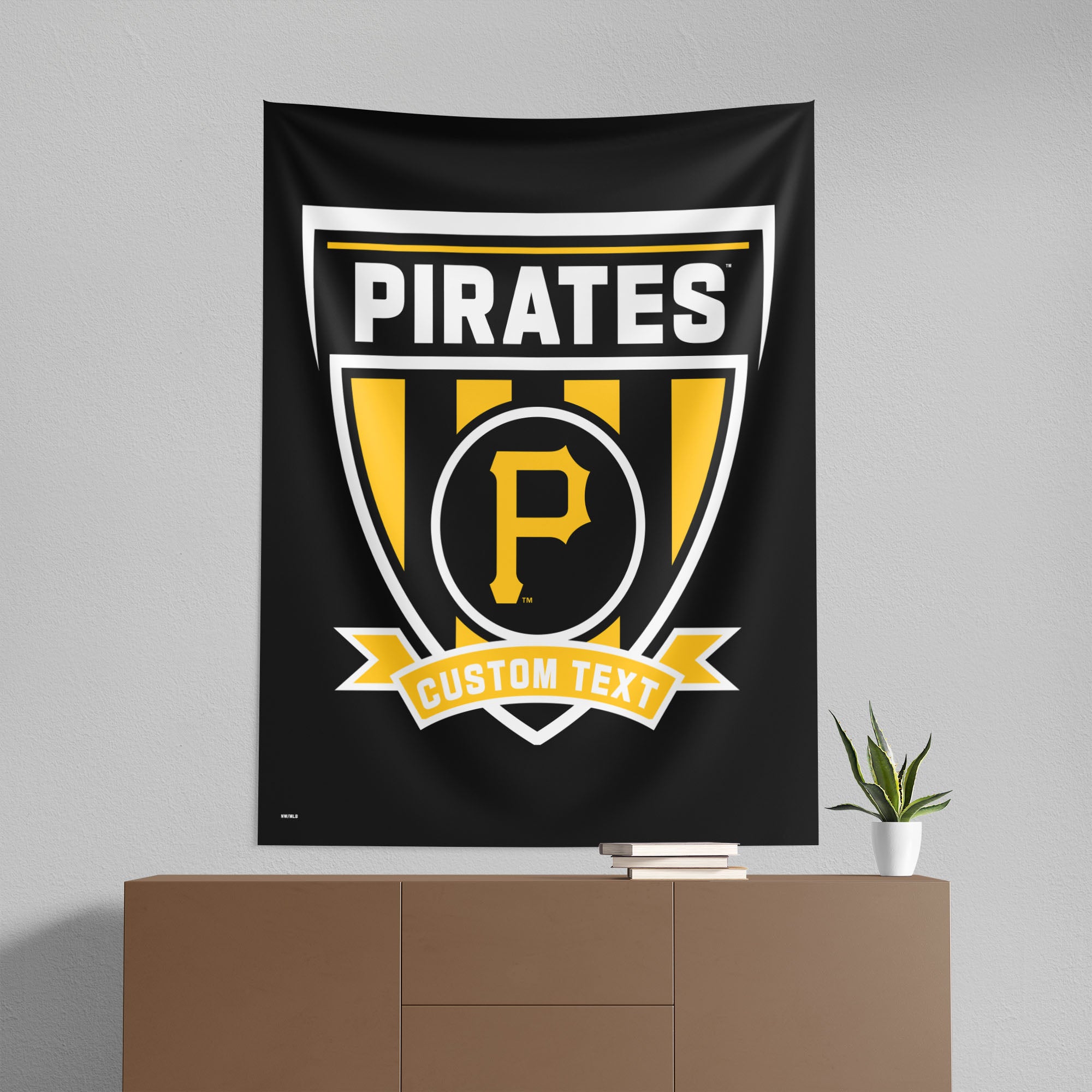 MLB Pittsburgh Pirates Allegiance Personalized Wall Hanging 50x60 Inch