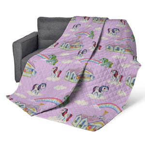My Little Pony Vintage Pony Party Quilted Throw Blanket 60 x 80 inches