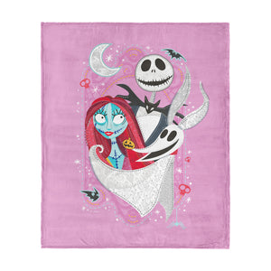 Nightmare Before Christmas Nightmare Sweethearts Silk Touch Throw Blanket 50×60 Inches