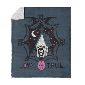Nightmare Before Christmas Loyal True Zero Silk Touch Sherpa Throw Blanket 50×60 Inches