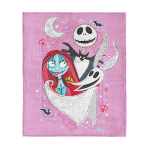 Nightmare Before Christmas Nightmare Sweethearts Silk Touch Throw Blanket 60×80 Inches