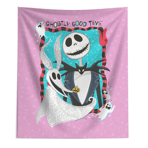 Nightmare Before Christmas Ghostly Good Time Printed Wall Hanging 50×60 Inches