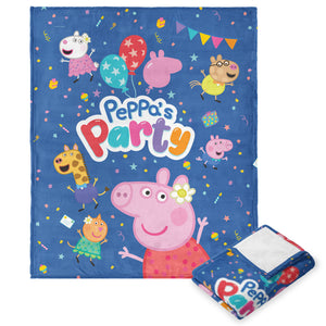 Hasbro Peppa Pig Peppa’s Party Silk Touch Throw Blanket 50X60