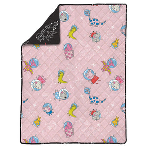 Peppa Pig Dino Stars Quilted Throw Blanket 60×80 inches
