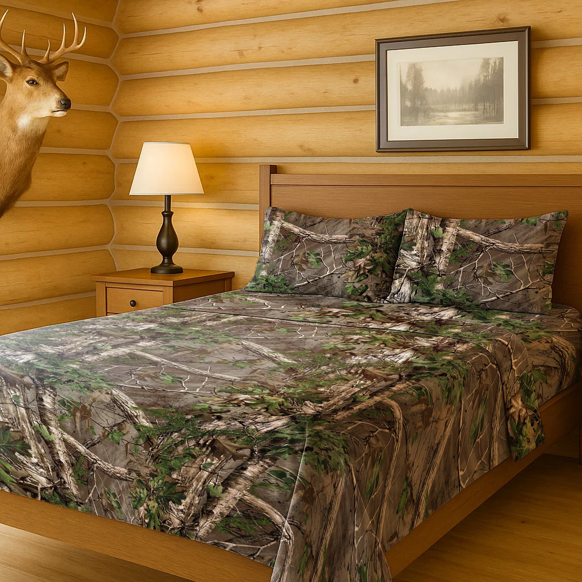 Realtree Extra Green Camo Sheet Set Queen