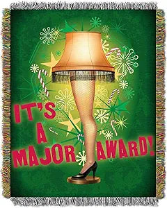 A Christmas Story Leg Lamp Tapestry Throw A Christmas Story Leg Lamp Tapestry Throw