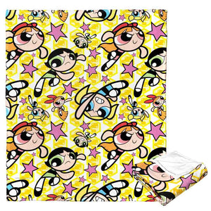 Cartoon Network Powerpuff Girls Fighting Crime Silk Touch Throw Blanket 50x60 Inches