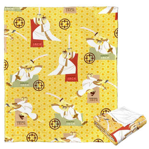 Cartoon Network Samurai Jack Fighting Jack Silk Touch Throw Blanket 50x60 Inches