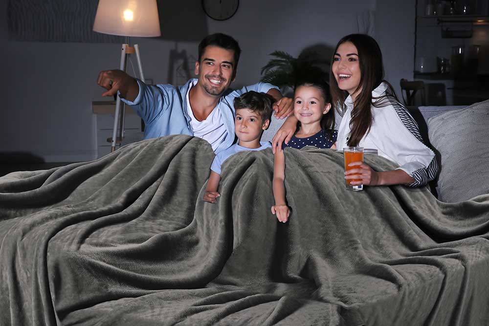 The Huge Blanket Throw Blanket Slate Gray 110 x 132 Inches