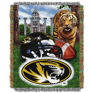 NCAA Missouri Tigers Homefield Advantage Woven Tapestry Wall Hanging 48x60 Inches