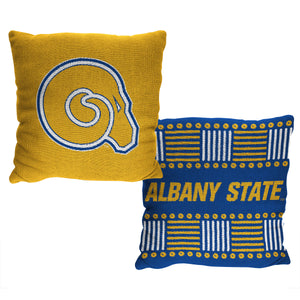 NCAA Albany State Golden Rams Homage Jacquard Pillow 20x20 Inches