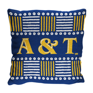 NCAA North Carolina A&T Aggies Homage Jacquard Pillow 20x20 Inches