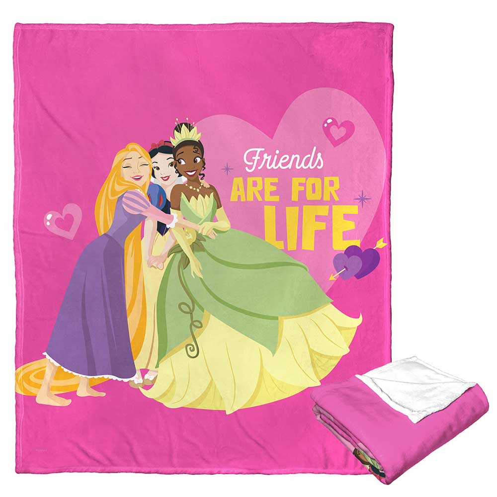 Disney Princesses Friends For Life Silk Touch Throw Blanket 50x60 Inch