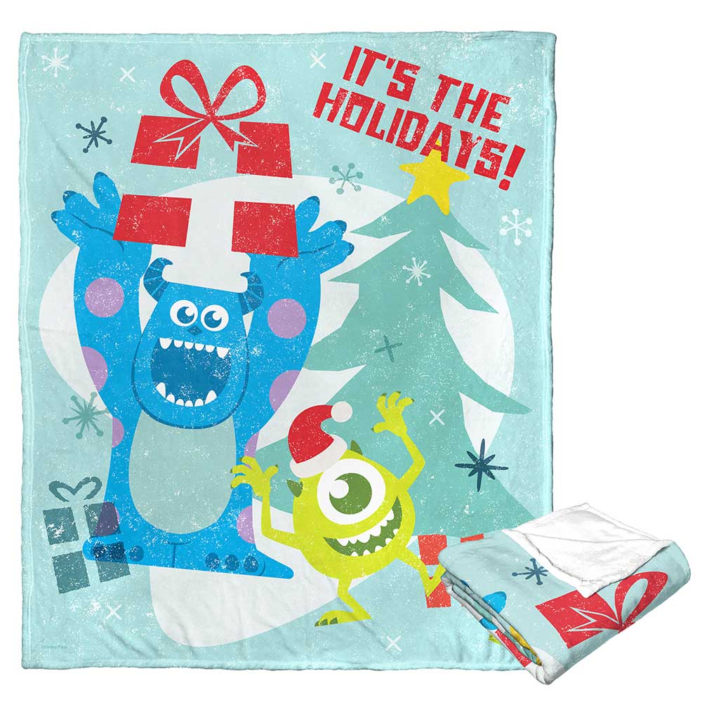 monsters inc blanket Disney Pixar Monsters Inc. Festive Monsters Silk Touch Throw Blanket 50x60 Inches