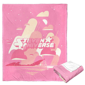 Cartoon Network Steven Universe Pink Logo Silk Touch Throw Blanket 50x60