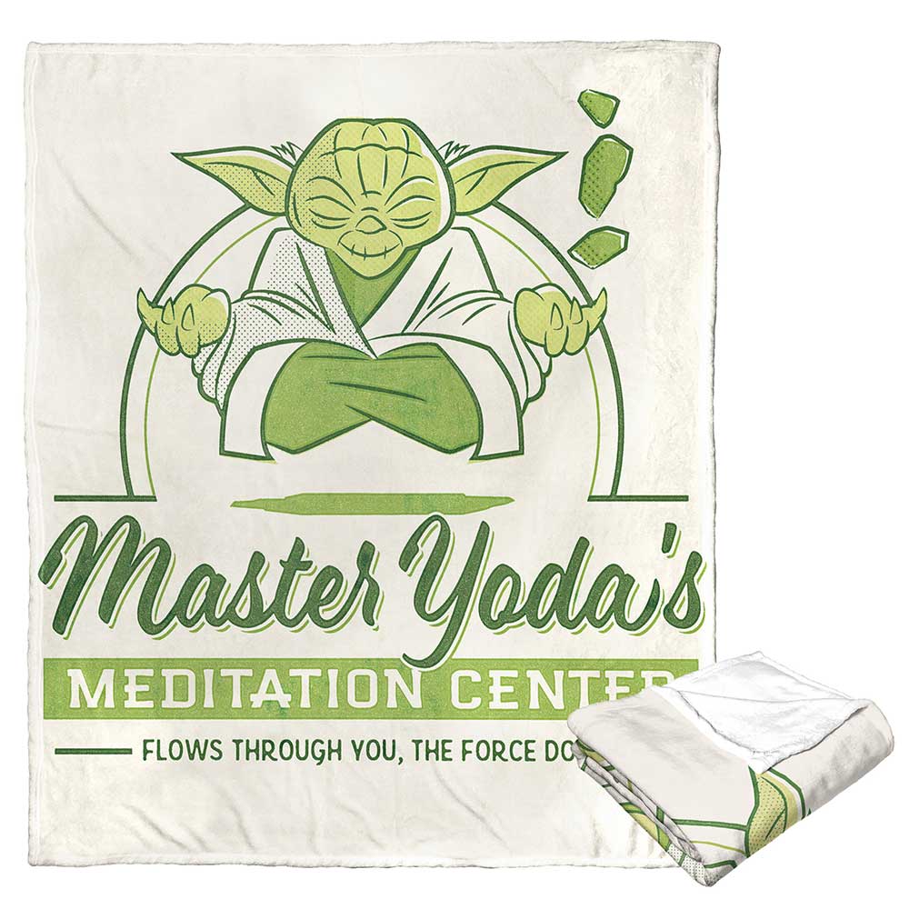 Disney Star Wars Master Yoda Meditation Center Silk Touch Throw Blanke