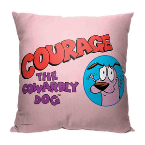 Cartoon Network Courage The Cowardly Dog Courage The Cowardly Dog Throw Pillow 18x18 Inches